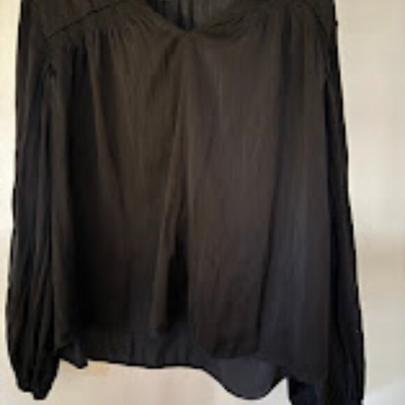Banana Republic Black Long Sleeve Blouse, Size XXL - Picture 2 of 8